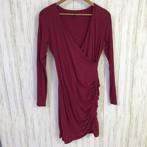 Express long sleeved ruched dress Large